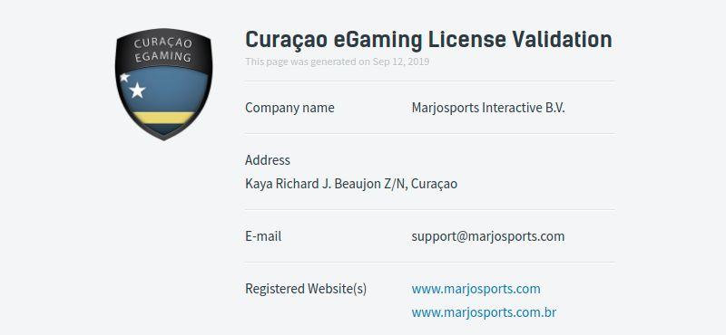 Marjosports Licença