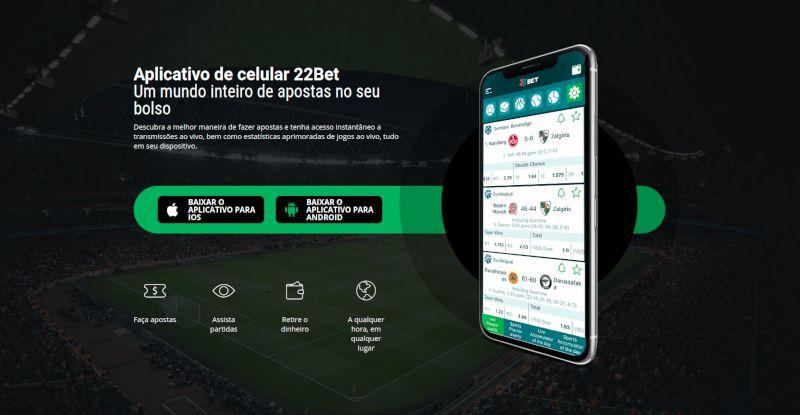 22bet possui aplicativo para celular