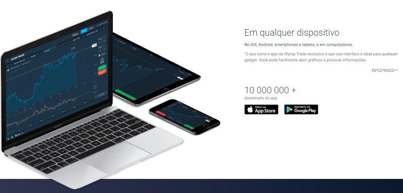 Olymp Trade para Dispositivos Android & iOS