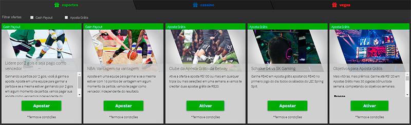 Ofertas do Betway