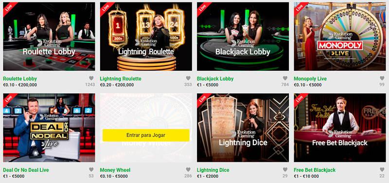 Unibet Casino ao vivo