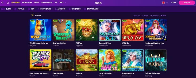 Bao casino jogos