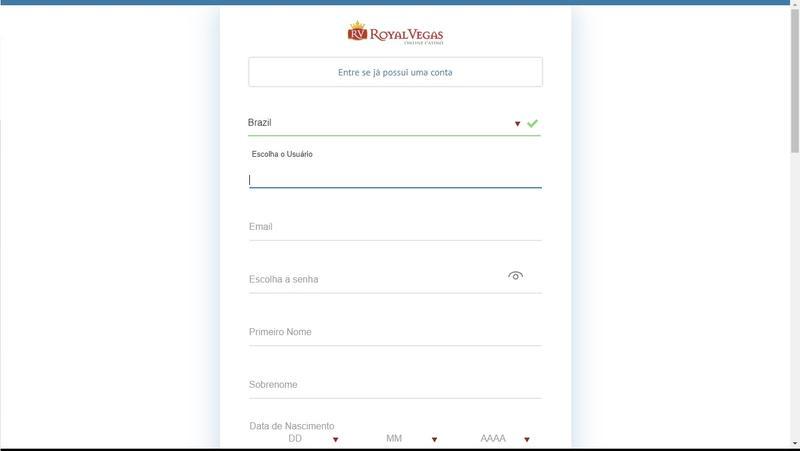 Seus dados de login
