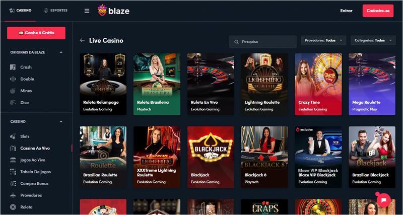 Jogos de casino ao vivo